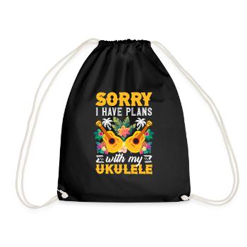 Désolé, j’ai des plans avec mon ukulélé Hawaii Musiker - Sac de sport léger - noir - Devant