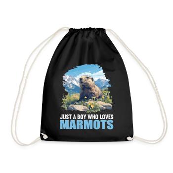 Marmottes Marmotte - Sac de sport léger - noir - Devant
