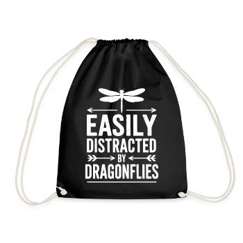 Libellules Dictons Libellules Libellules Drôle de Libellules - Sac de sport léger - noir - Devant