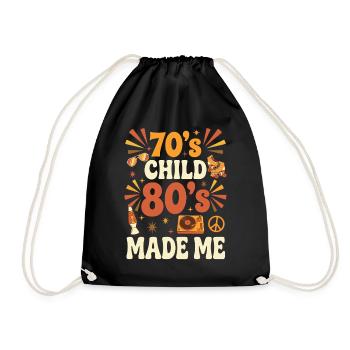 Enfant des années 70 Les années 80 m’ont rendu rétro vintage - Sac de sport léger - noir - Devant