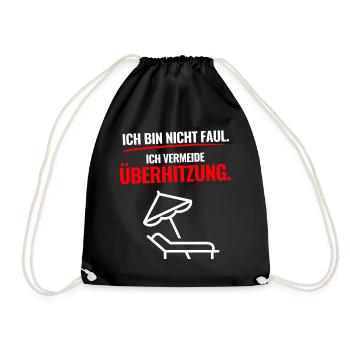 Zu Heiß Für Leistung - Turnbeutel - Schwarz - Vorne