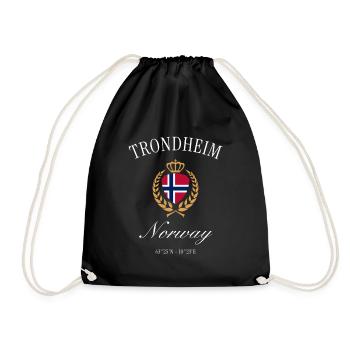 Couronne des armoiries de Trondheim en Norvège – Souvenir de voyage - Sac de sport léger - noir - Devant