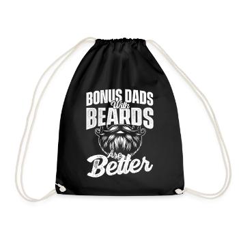 Bonus Papas, Barbes, meilleur beau-père, père - Sac de sport léger - noir - Devant