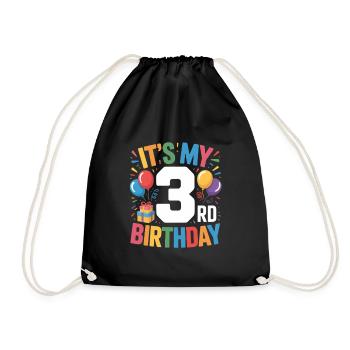 3rd birthday - Turnbeutel - Schwarz - Vorne