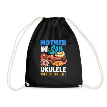 Mère et fils amis de ukulélé pour la vie - Sac de sport léger - noir - Devant