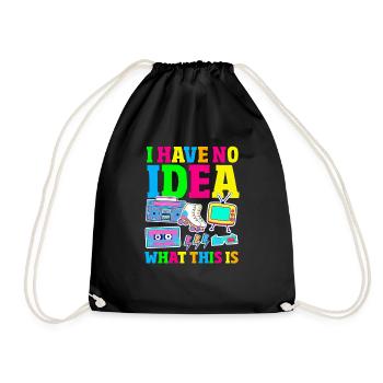Retro Back to the 80s Vintage Design - Turnbeutel - Schwarz - Vorne