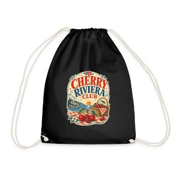 Cherry Riviera Club Summer Design for Every Occasion - Drawstring Bag - black - Front