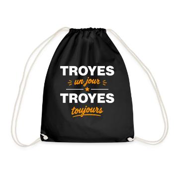 Troyes: un jour, toujours - Sac de sport léger - noir - Devant