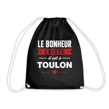Bonheur existe à Toulon - Sac de sport léger - noir - Devant
