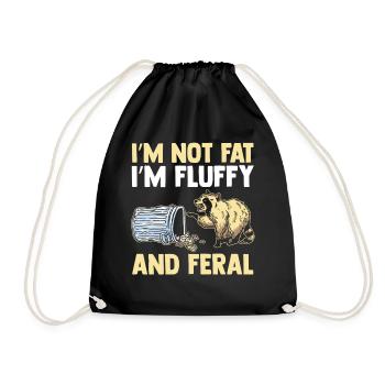 Trash Panda Raccoon - Drawstring Bag - black - Front