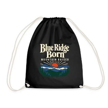 Blue Ridge Born Mountain Raised Appalachian Pride - Drawstring Bag - black - Front