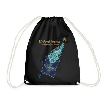 Weekend Forecast 100 Chance Of Pack Ripping - Drawstring Bag - black - Front