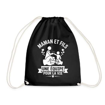Maman et Fils Équipe Pour La Vie Poing - Sac de sport léger - noir - Devant