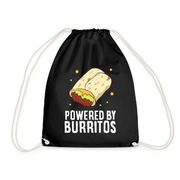 Angetrieben von Burritos - Turnbeutel - Schwarz - Vorne