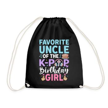 Favorite Uncle of The K-Pop Birthday Girl - Drawstring Bag - black - Front