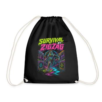 Survivance au laser tag en zigzag - Sac de sport léger - noir - Devant