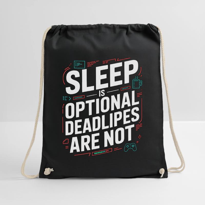 Game Developer Sleep Is Optional Game Programmer Drawstring Bag