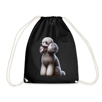 Caniche Pudel - Sac de sport léger - noir - Devant