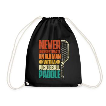 Ne sous-estimez jamais le vieux pickleball - Sac de sport léger - noir - Devant