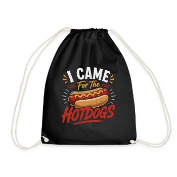 Glizzy Gobbler Sausage Buns Snack Humor - Drawstring Bag - black - Front