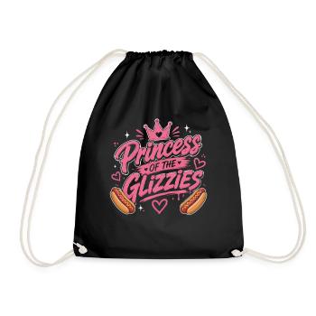 Fan de grill de hot-dogs au pain à la saucisse - Sac de sport léger - noir - Devant