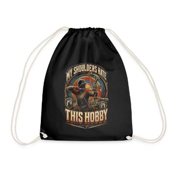 Archer à l’arc - Sac de sport léger - noir - Devant