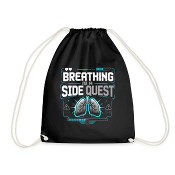 Asthme La respiration asthmatique est une quête secondaire - Sac de sport léger - noir - Devant