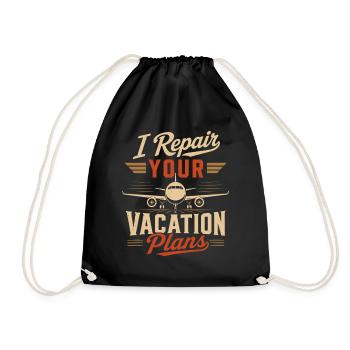 Aviation Technology Aircraft Maintenance Expert - Drawstring Bag - black - Front