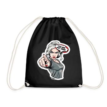 Pointage Féminin Féroce Comique - Sac de sport léger - noir - Devant