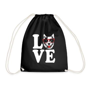 Bouvier australien chien - Sac de sport léger - noir - Devant