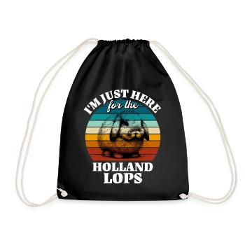 Driles expressions drôles du lapin-bélier nain - Sac de sport léger - noir - Devant