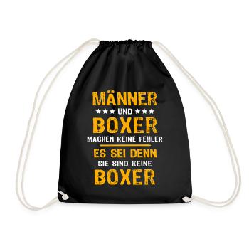 Boxer Boxen - Turnbeutel - Schwarz - Vorne