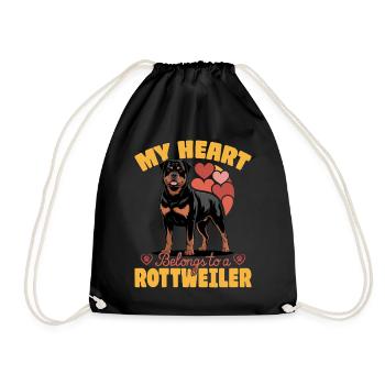 Rottweiler Rottweiler Rottie Race de chien - Sac de sport léger - noir - Devant