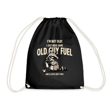 Carburant pour ratons laveurs : ruban adhésif Old Guy - Sac de sport léger - noir - Devant