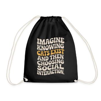 Chat : imaginez savoir que les chats existent Maman de chats - Sac de sport léger - noir - Devant