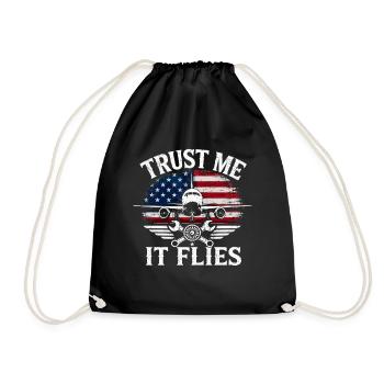 Aircraft Mechanic Aviation Engineer - Drawstring Bag - black - Front