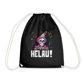 Helau Skeleton Clown Skull Carnival Carnival - Drawstring Bag - black - Front