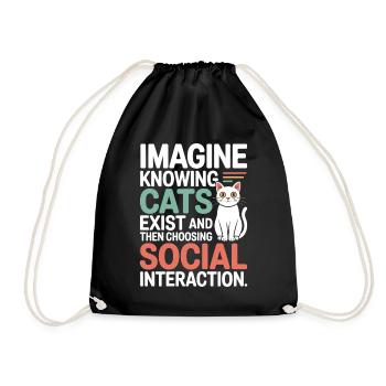 Chat : imaginez savoir que les chats existent Maman de chats - Sac de sport léger - noir - Devant