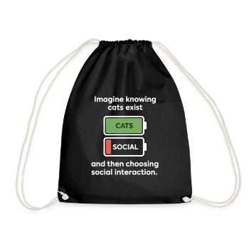 Chat : imaginez savoir que les chats existent Maman de chats - Sac de sport léger - noir - Devant