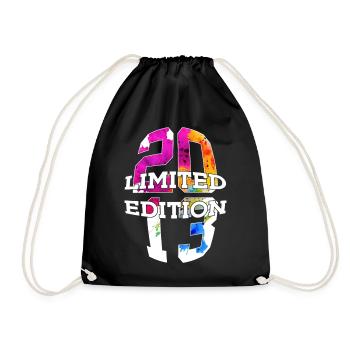 LIMITED EDITION 2013 13 JAHRE 13. GEBURTSTAG - Turnbeutel - Schwarz - Vorne