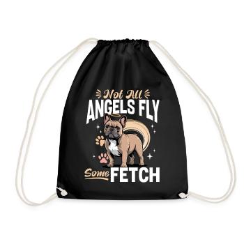 French Bulldog Frenchie Dog Breed - Drawstring Bag - black - Front