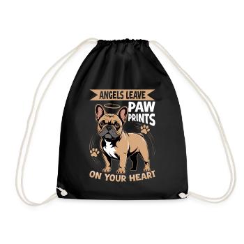 French Bulldog Frenchie Dog Breed - Drawstring Bag - black - Front