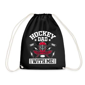 Hockey Dad Don't Puck With Me - Drawstring Bag - black - Front