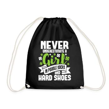 Ne sous-estimez jamais une fille en chaussettes caniches - Sac de sport léger - noir - Devant