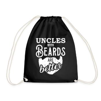 Beard-Uncle Better Tee - Drawstring Bag - black - Front