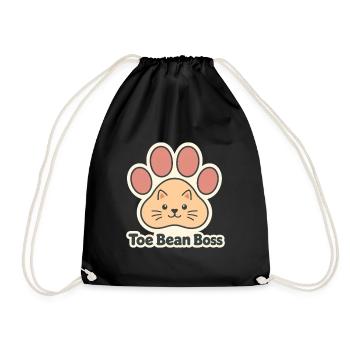Toe Bean Cat Paws Cuddle - Drawstring Bag - black - Front