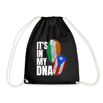 DNA-Stolz: Italienischer Puerto-Ricaner - Turnbeutel - Schwarz - Vorne