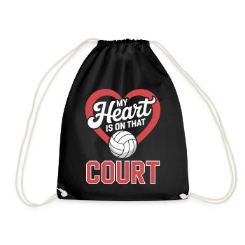 Dictons du volley-ball Cadeau amusant de volley-ball - Sac de sport léger - noir - Devant