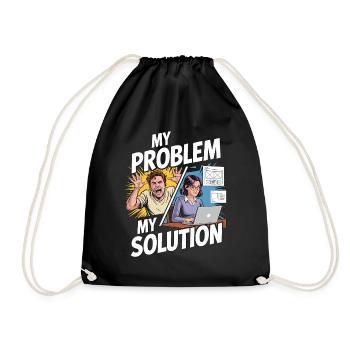 UX/UI Designer My Problem My Pictogram Mom Dad - Drawstring Bag - black - Front