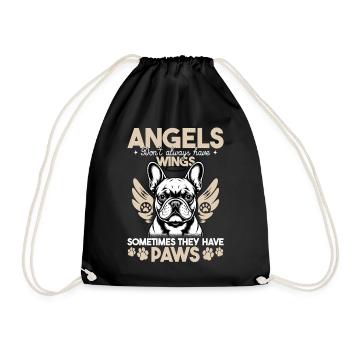 Bouledogue français Race de chien Frenchie - Sac de sport léger - noir - Devant